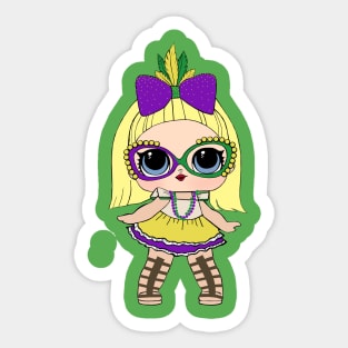 Mardi Gras Princess Sticker